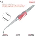 Self Closing Forceps Curve 6.5" with Wooden Grip