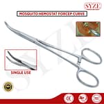 CURVED HEMOSTATIC MOSQUITO FORCEPS S-STEEL LOCKING FORCEPS SYZE