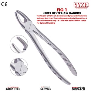 Fig 1 Upper Centrals & Canines Whole Handle