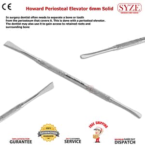 Howard Periosteal Elevator 6mm solid