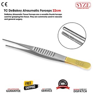 TC DeBakey Atraumatic Forceps 22cm