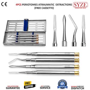 4pcs Periotomes Atraumatic Extractions Set With Cassette