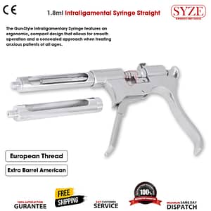 Intraligamentary Syringe 1.8ml Straight