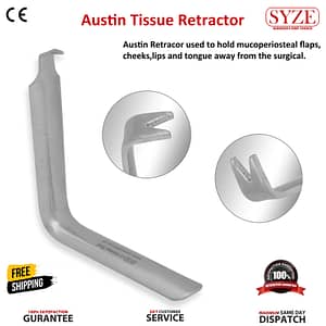 Austin Tissue Retractor Dental Dentistry Oral Surgery Retractors Stainless Steel SYZE
