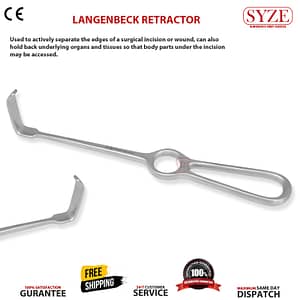 Langenbeck Retractor 21.5cm Blade 5cm