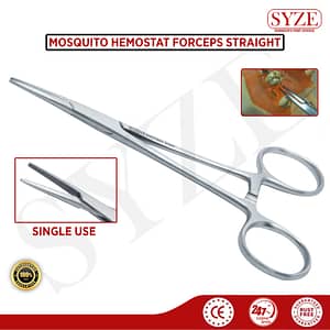 Mosquito Hemostat Locking Forceps Straight Artery Surgical Clamp