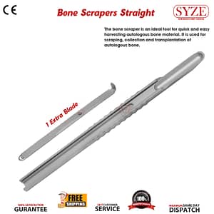 Bone Scrapers Straight + 1 Extra Blade