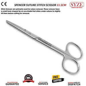 Spencer Suture Stitch Scissors 11.5cm