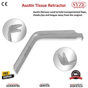 Austin Tissue Retractor Dental Dentistry Oral Surgery Retractors Stainless Steel SYZE