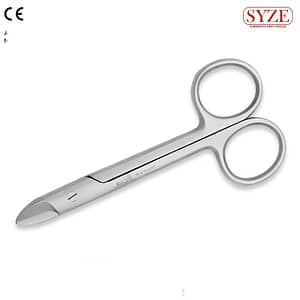 Crown and Collar Scissors Curve Serrated Tip