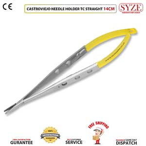 TC Castroviejo Needle Holder Straight Fine Tip 14cm