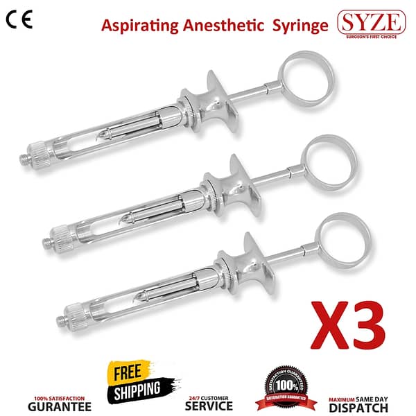2.2ml Aspirating Anesthetic Syringe Straight