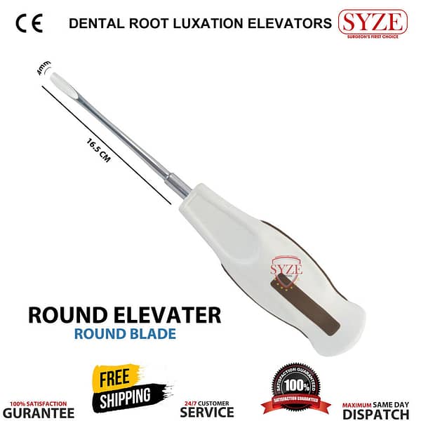 Luxating Root Elevators 3mm Non Cut Round Blade Dark Brown